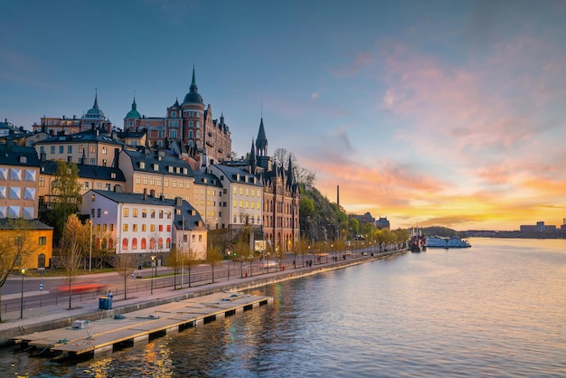 Stockholm old town city skyline cityscape of Sweden