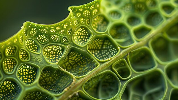 Stomata on leaf surface Generative AI