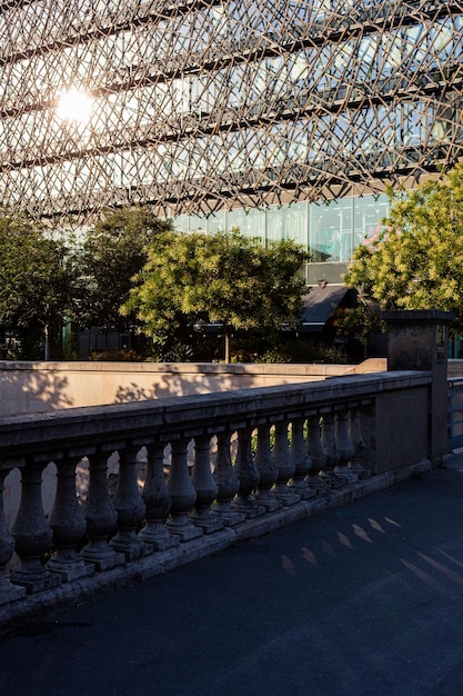 Stone balustrade in Paris