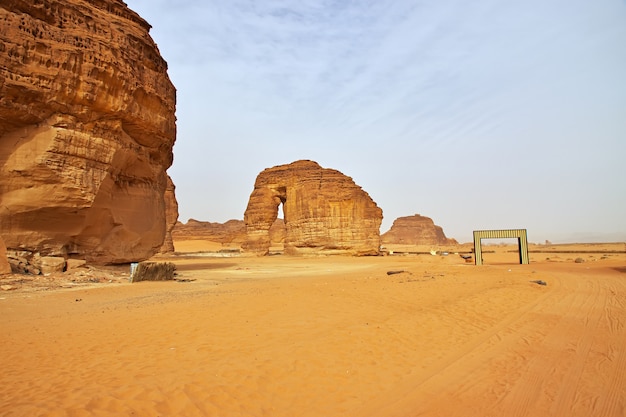 Stone Elephant in the desert close Al Ula, Saudi Arabia