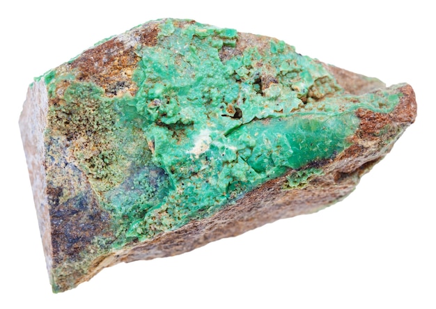 Stone of green Garnierite rock nickel ore