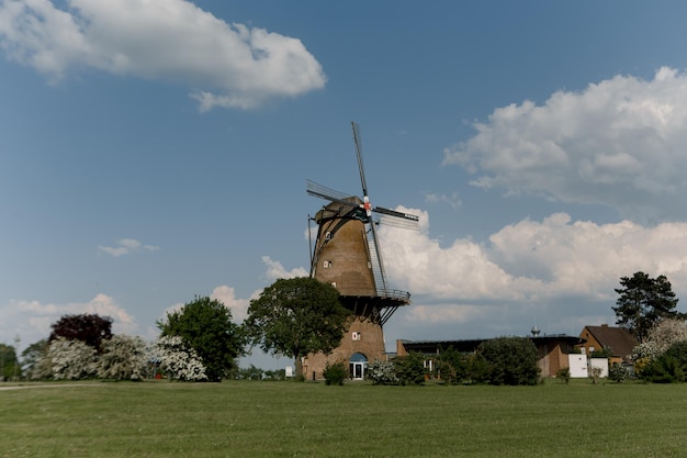 Stone old mill europe buildings big blades