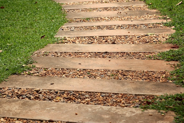 Photo stone path in garden