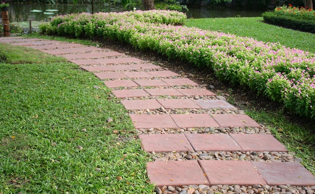 Stone pathway into garden