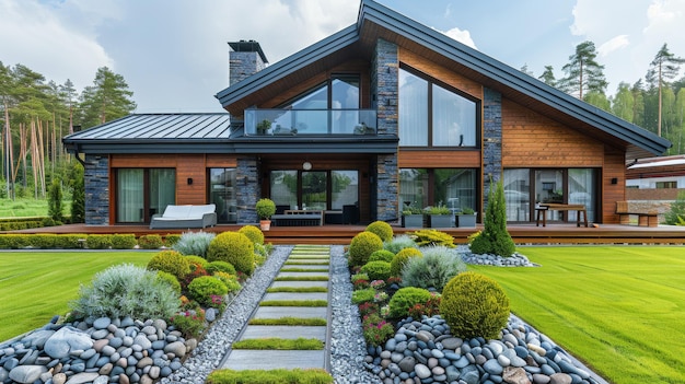 Stone Pathway Leading to House