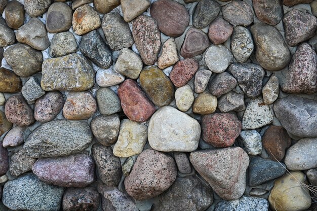 Stone pavers close-up. Background of different stones