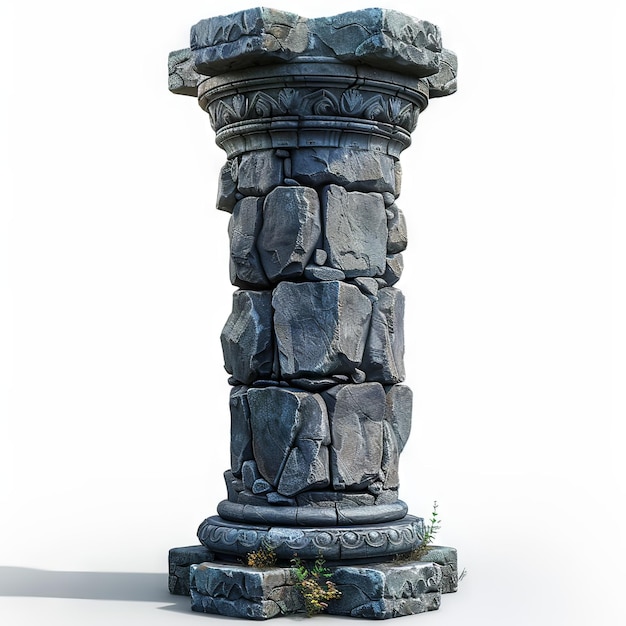 Photo stone pillar