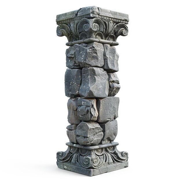 Photo stone pillar