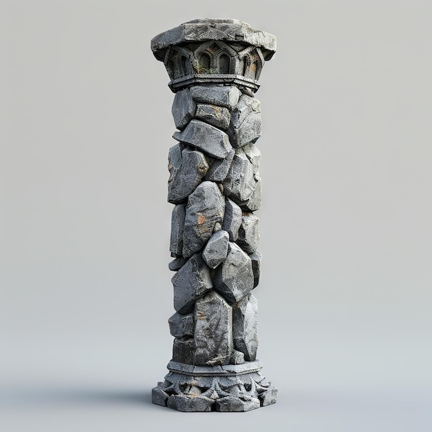 Photo stone pillar