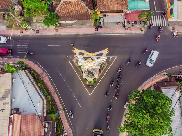 Stone sculpture of Arjuna in Ubud town Bali island Indonesia Arjuna is a hero of the ancient Indian epic Mahabharata