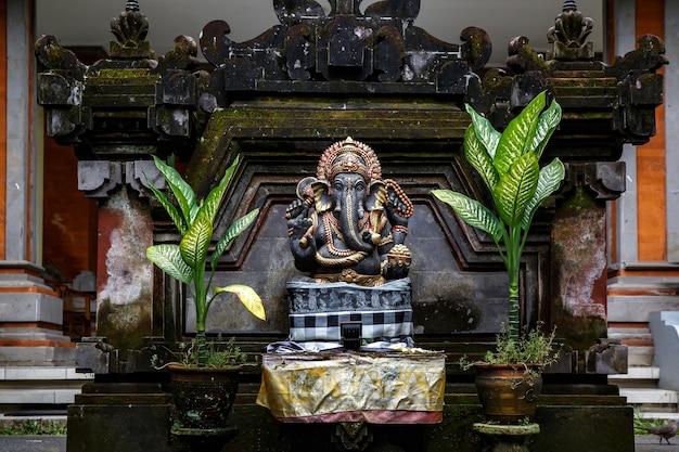 Stone sculpture of Ganesha in Ubud, Bali, Indonesia.