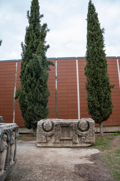 Stone sculpture stone sculptures from the ancient Greek Empire museum visitors visiting stone