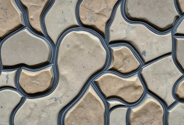 Stone textures forming a dynamic flowing pattern with organic shapes