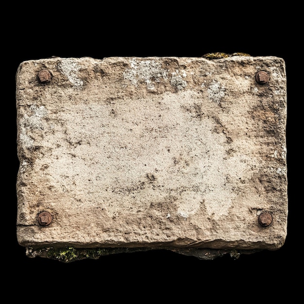 Photo a stone with a white background that says  rust  on it