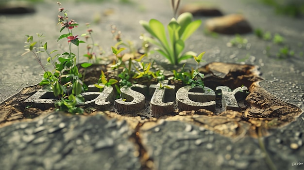 Photo a stone with the word  listen  written on it