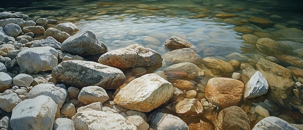 Stones by the Riverbank