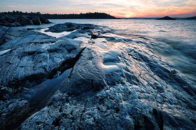 Stones on coast of the island