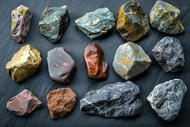 Stones isolated on dark background