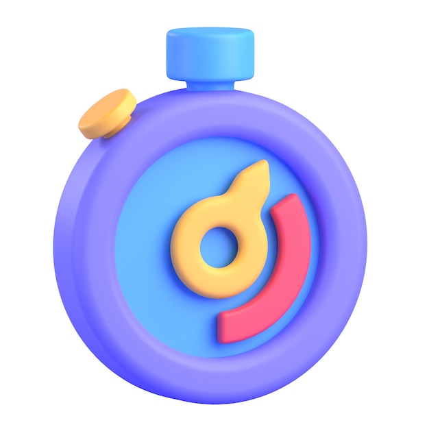 Stopwatch 3D icon