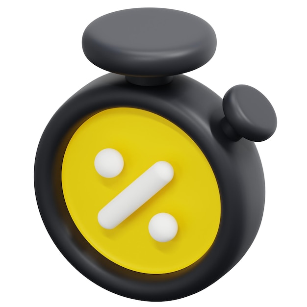 stopwatch 3d render icon illustration