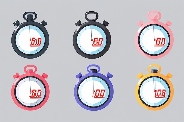 Photo stopwatch vector isolated emoticon stopwatch icon