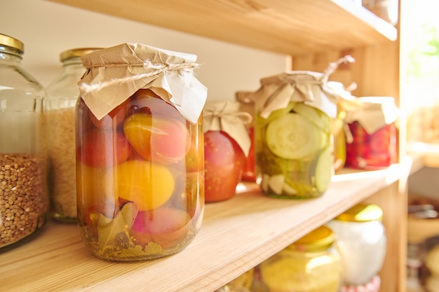 Storage of food in the kitchen in pantry