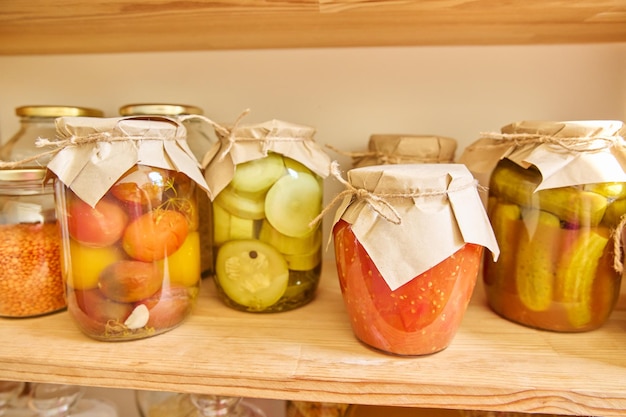 Storage of food in the kitchen in pantry