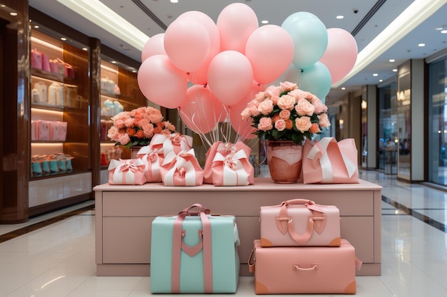 store decoration in pastel color theme inspiration ideas