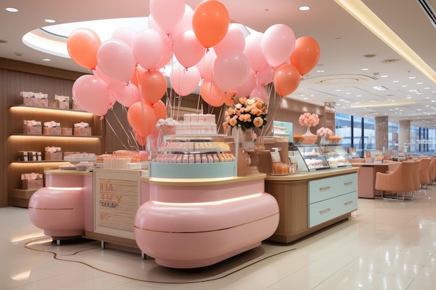 store decoration in pastel color theme inspiration ideas