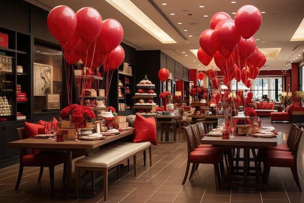 store decoration in red theme inspiration ideas