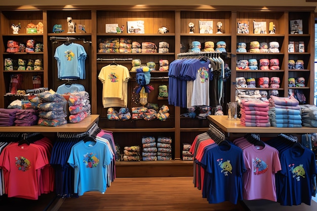 A store display showcasing an array of merchandise and colorful clothes Perfect for any occasion