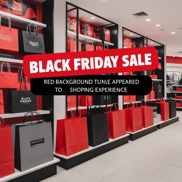 a store display with a black friday sale sign