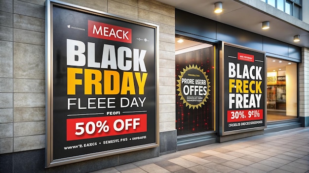 a store front with a sign that says black friday sale