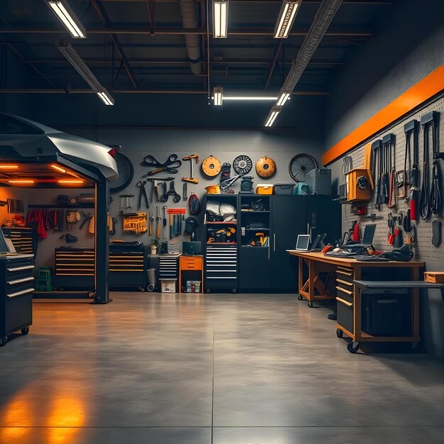 Photo a store with a lot of tools and a sign that says quot the word quot on it