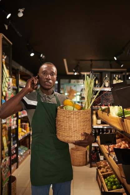 Store Worker Collecting Products