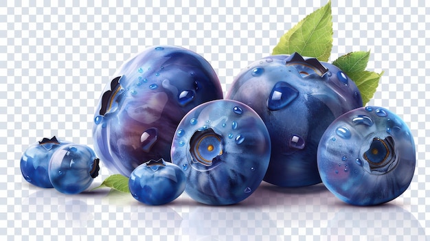 Storing Fresh Blueberries Properly on Transparent Background