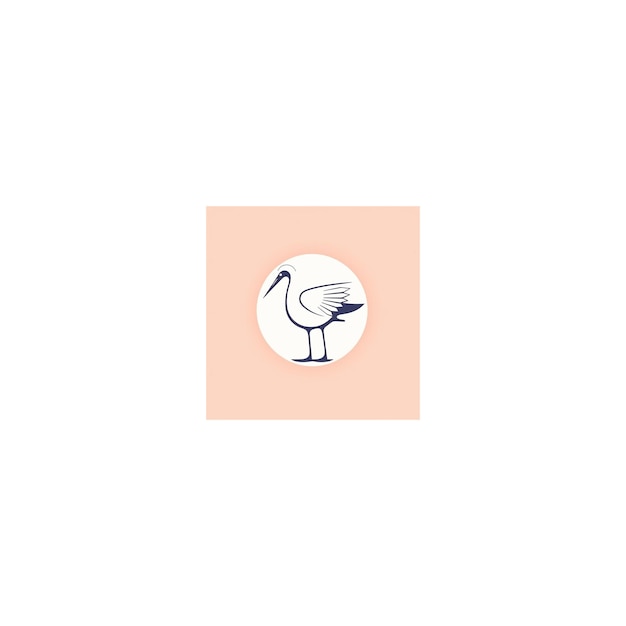 Photo stork line logo minimalist playful26