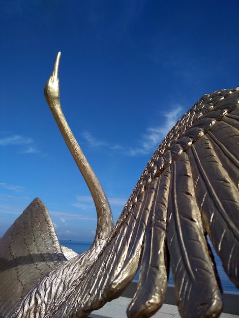 stork pelican statue at centre point makassar south sulawesi indonesia