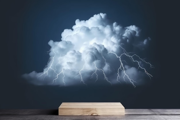 Storm cloud bolt electric Generate Ai