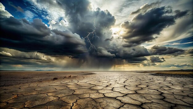 a storm cloud is coming in over a desert