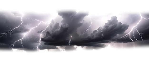 Photo a storm cloud with lightning and a cloud in the sky