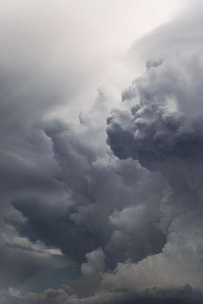 Storm clouds closeup on the sky background