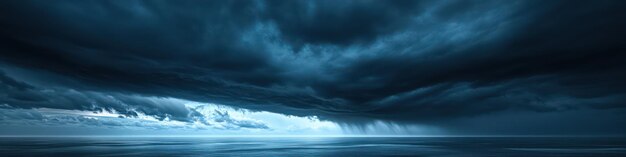 Photo storm clouds over the ocean