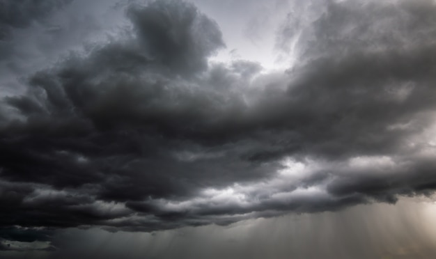 Storm clouds with the rain