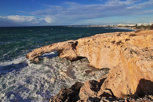 The storm on Mediterranean sea Cyprus