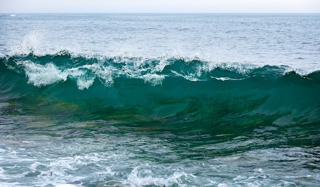 Storm wave on the coast of the Arctic. Barents sea, Russia.