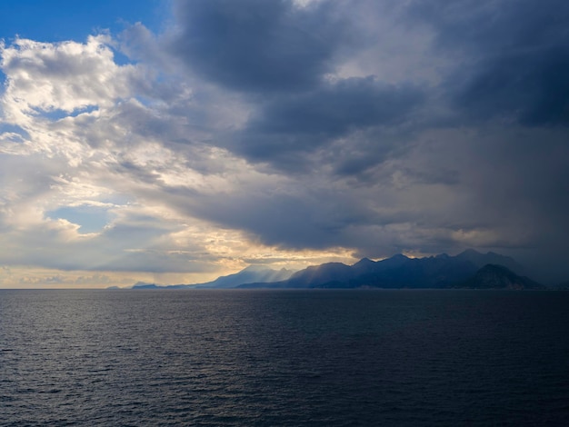 Stormy weather and seascape