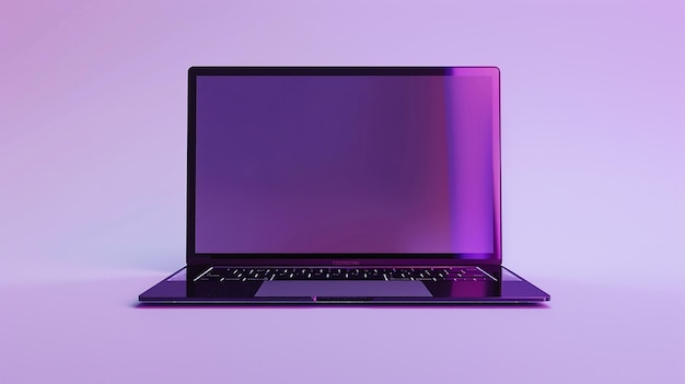 StraightOn View of Floating Simple Dark Purple Shape