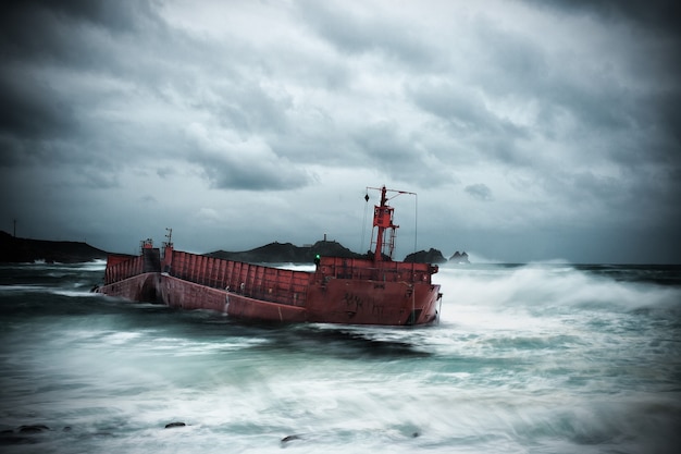 stranded ship