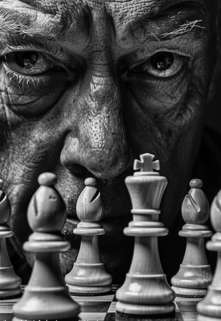 Photo strategic moves the business chessboard